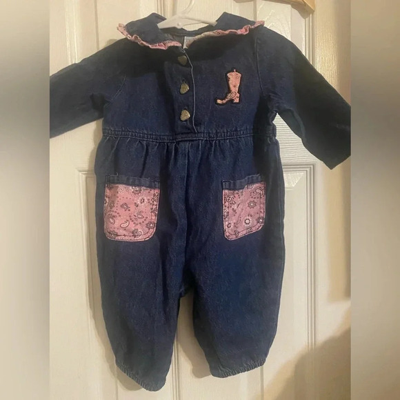 Class Club Denim Cowgirl Romper - Picture 1 of 9